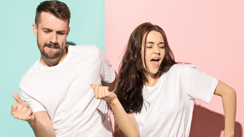 Man and woman dancing