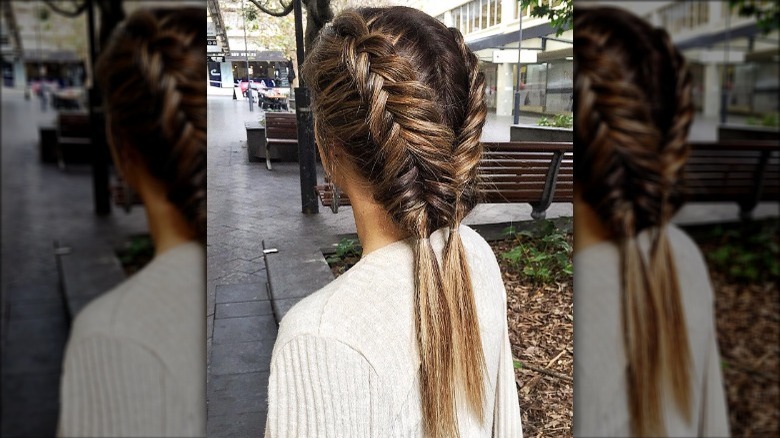 Half braids from behind