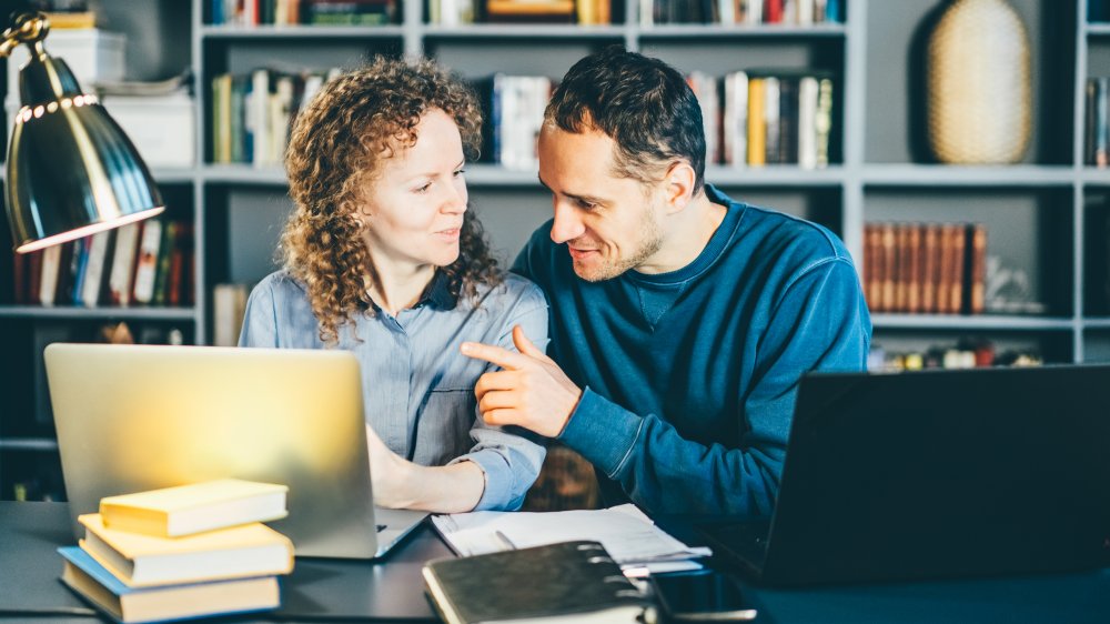 Couple working from home