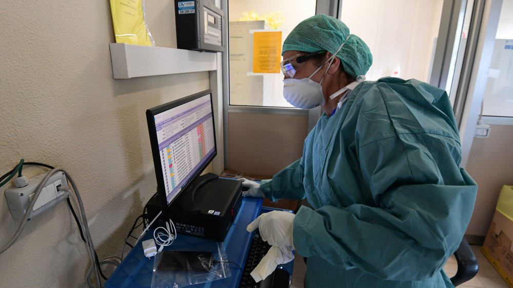 Hospital workers in italy