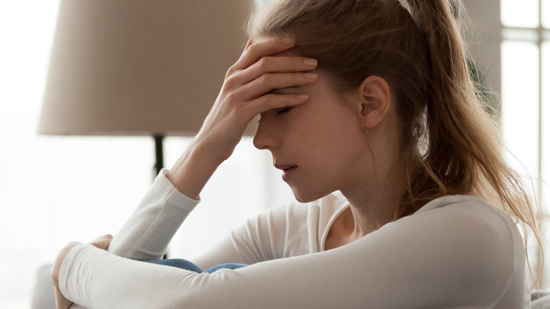 Woman having anxiety