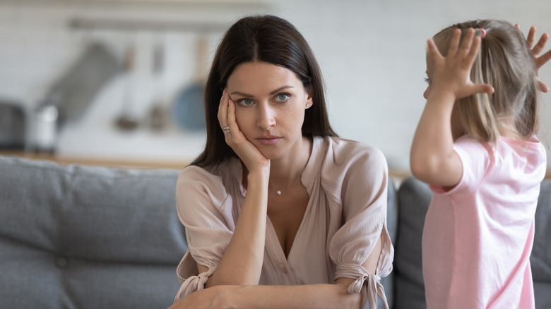 Mother frustrated with daughter