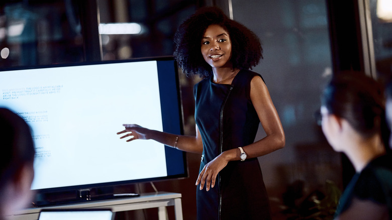 Woman doing a presentation