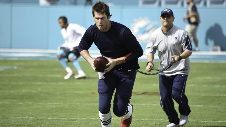 Tom Brady working out