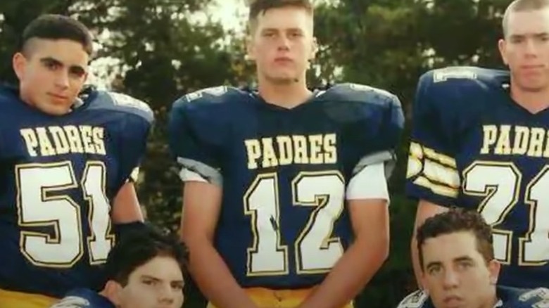 Tom Brady in high school football uniform