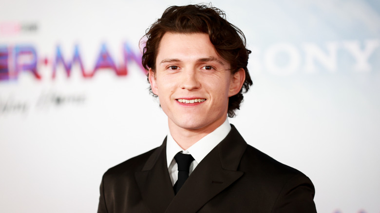 Tom Holland at the premiere of Spider-Man: No Way Home