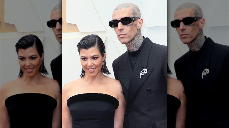 Travis Barker and Kourtney Kardashian in 2022