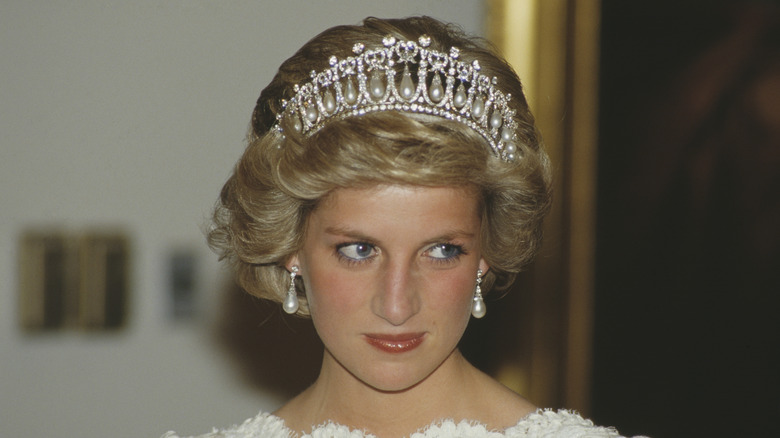 Princess Diana staring to the side