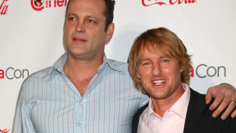 Vince Vaughn and Owen Wilson pal around on red carpet