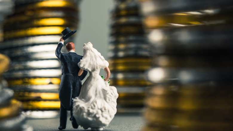 Bride, groom, and money