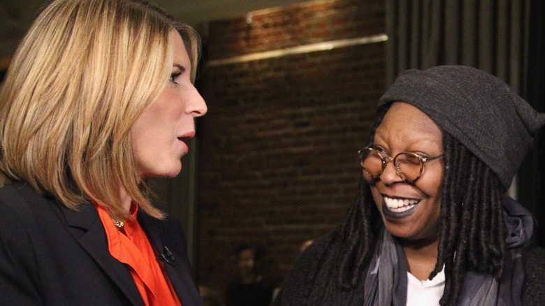 Whoopi Goldberg and Nicolle Wallace talking