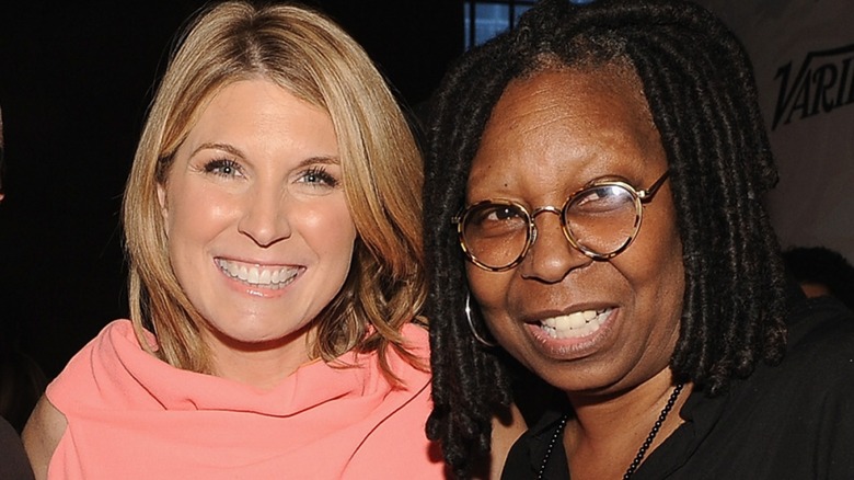 Whoopi Goldberg and Nicolle Wallace smiling