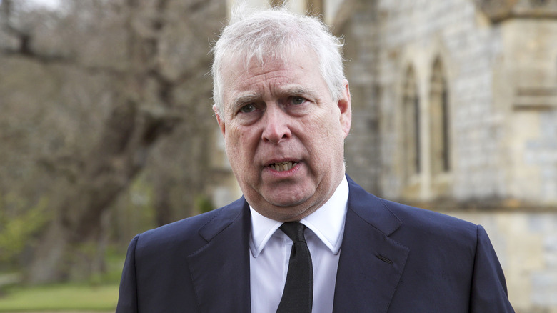 Prince Andrew at the Royal Chapel of All Saints