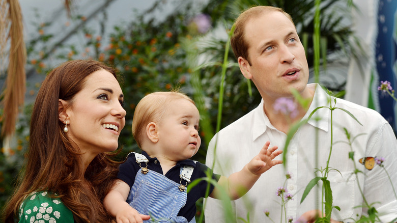 Baby Prince George with his parents 