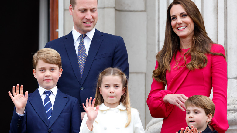 Duke and Duchess of Cambridge with George, Charlotte and Louis