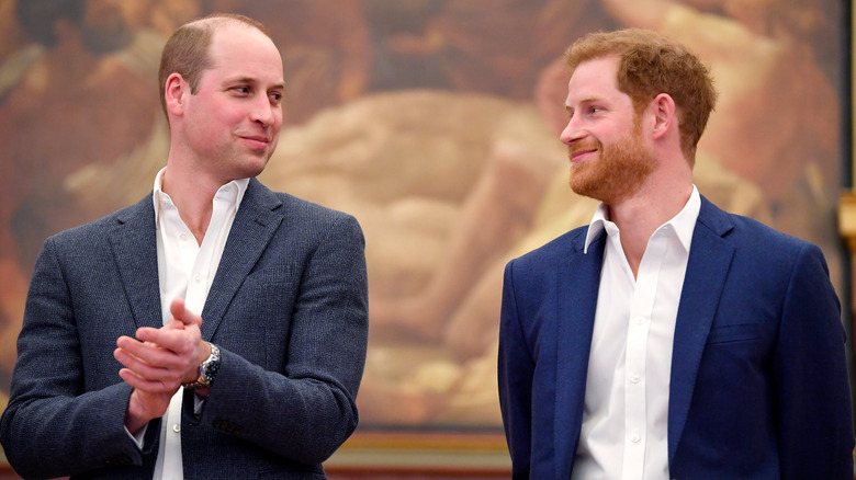 Prince Harry Prince William smiling