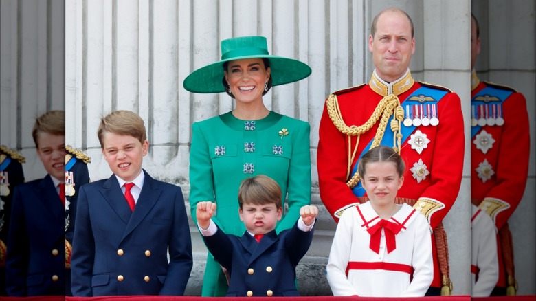 Kate Middleton and Prince William with their kids