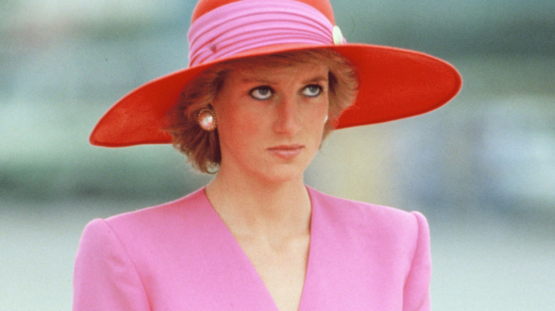 Princess Diana during a visit to the United Arab Emirates