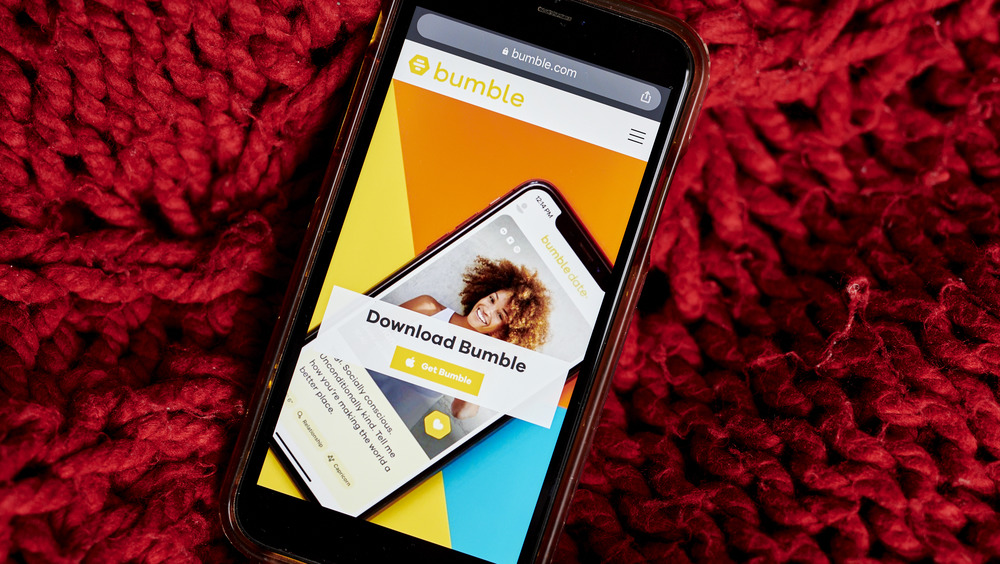 Bumble app on phone