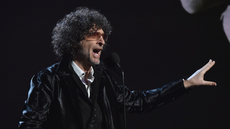 Howard Stern inducts Bon Jovi during the 33rd Annual Rock & Roll Hall of Fame Induction Ceremony at Public Auditorium on April 14, 2018 in Cleveland, Ohio