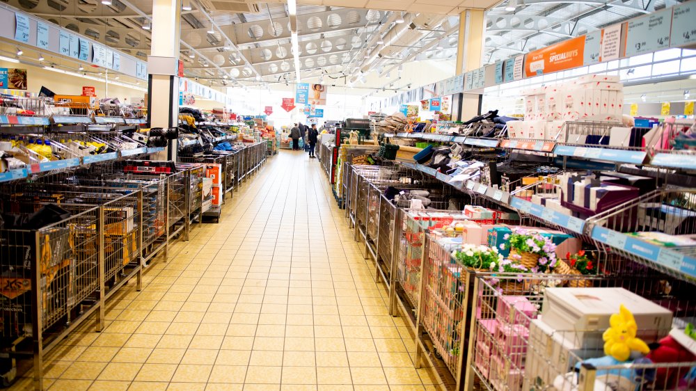 The inside of an Aldi store