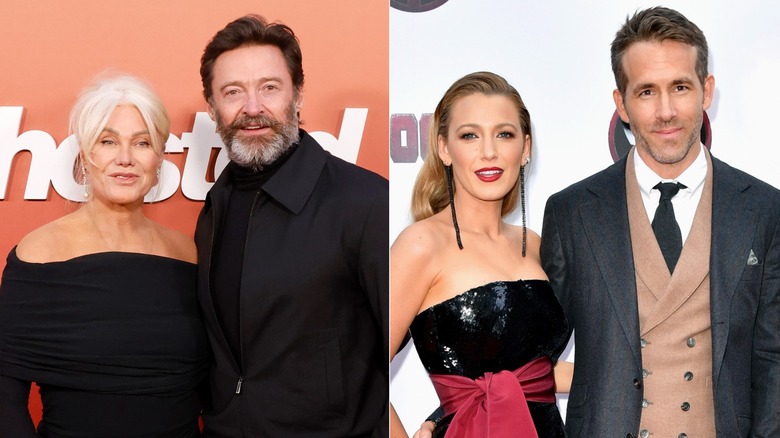 Hugh Jackman, Deborra-Lee Furness, Blake Lively, and Ryan Reynolds attend premiere events