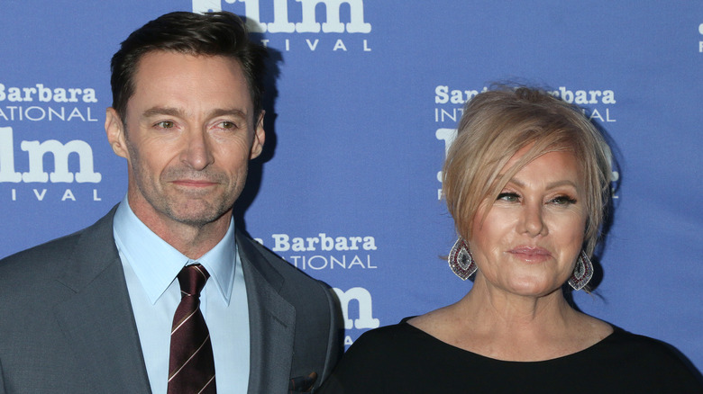 Hugh Jackman and Deborra-Lee Furness posing for photos