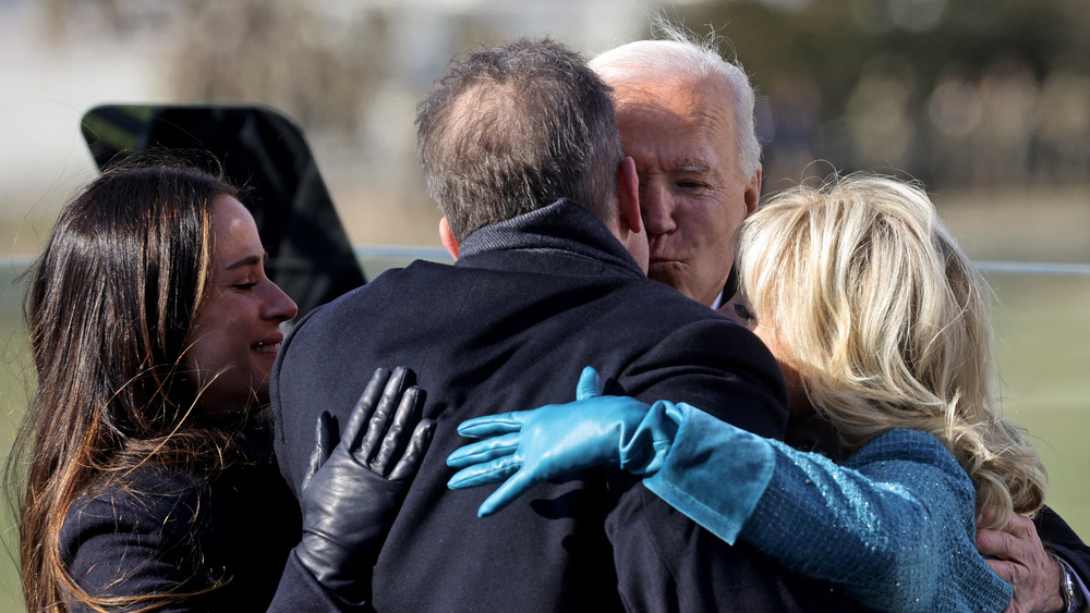 Joe Biden hugging his family