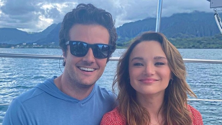 Hunter King and Beau Mirchoff posing together