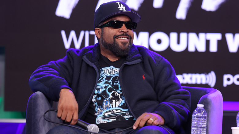 Ice Cube on stage during panel