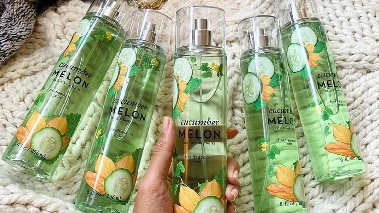 Bottles of Cucumber Melon spray