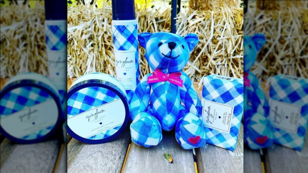 Gingham products from Bath & Body Works