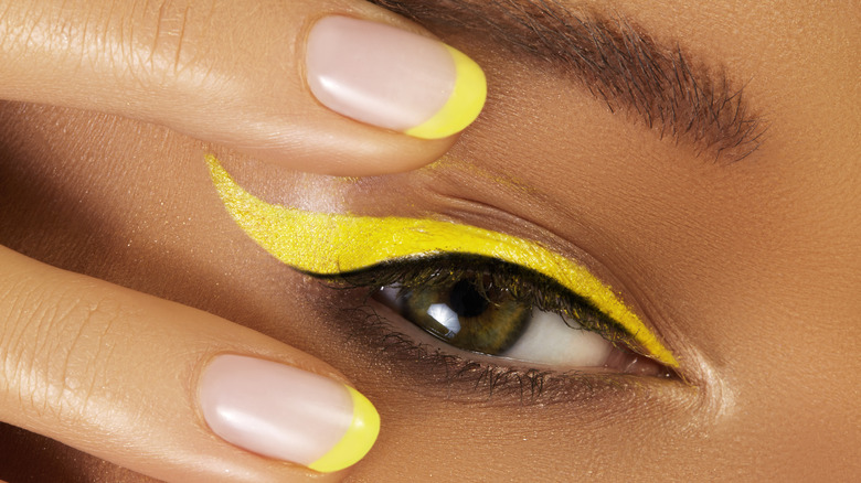 Neon yellow eyeliner