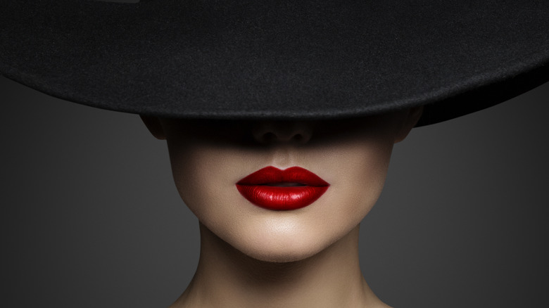 Red-lipped woman