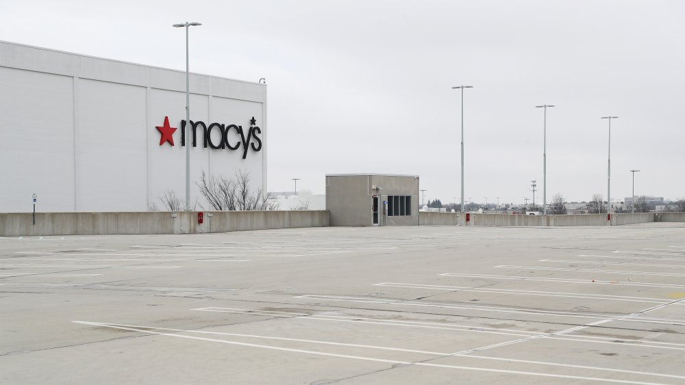 Empty Macy's parking lot