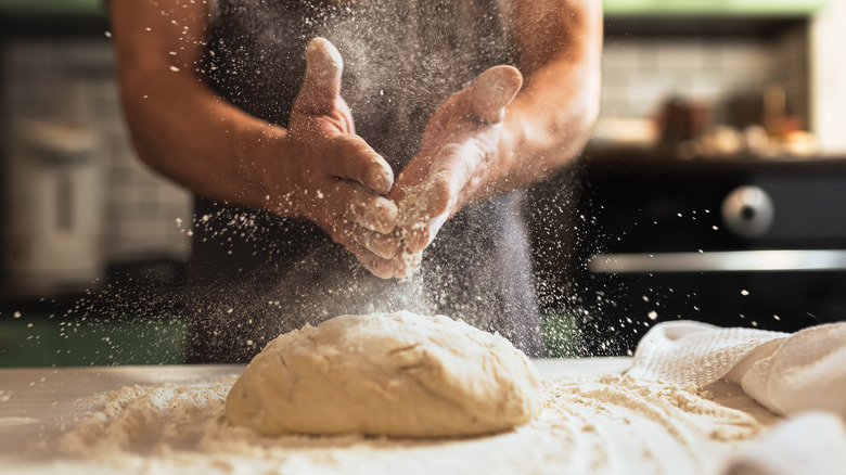 Kneading dough