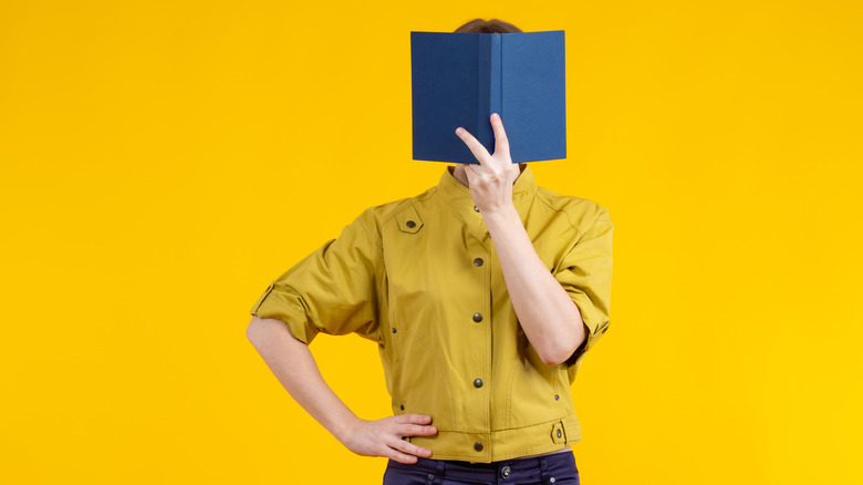 Woman reading book