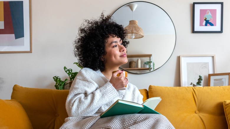 Woman reading a book