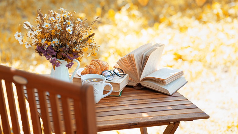 Book on a table