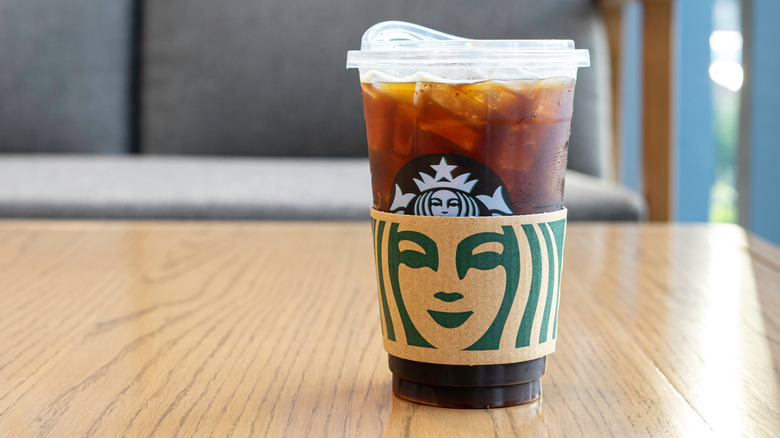 Starbucks cold brew in a drink sleeve