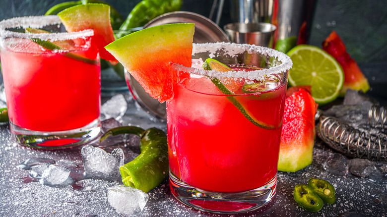 Watermelon margaritas 