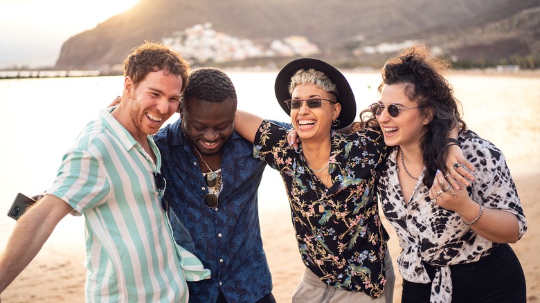 friends on a beach