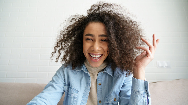 Woman laughing