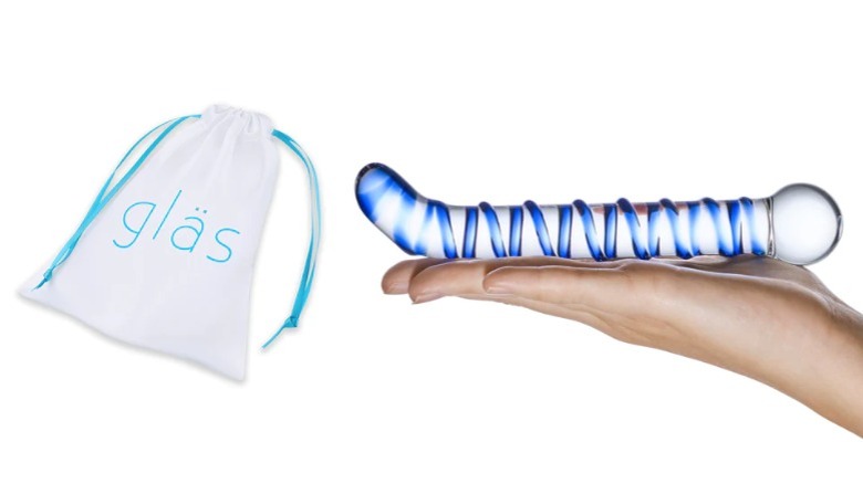 Mr. Swirly glass dildo product packaging