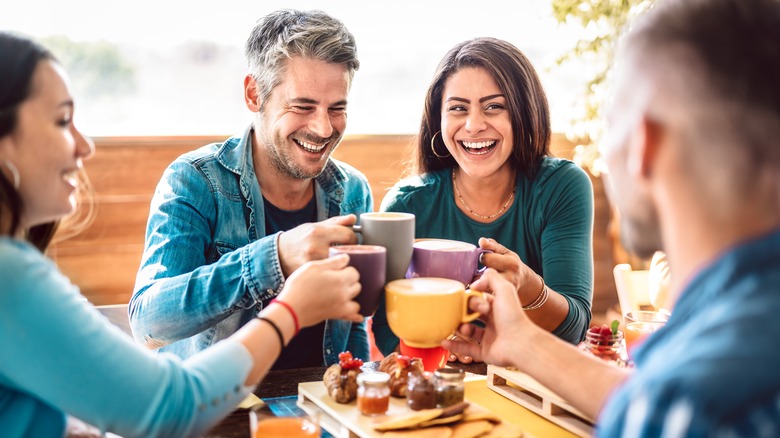 friends meeting for coffee 