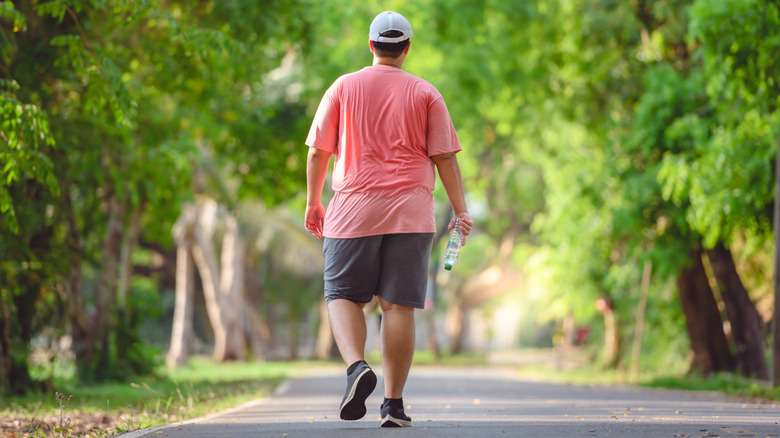 Man exercising in the park