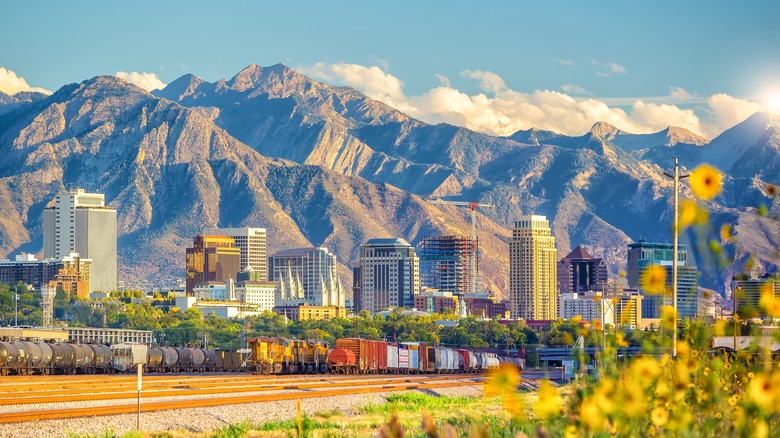 Salt Lake City, Utah, at sunset