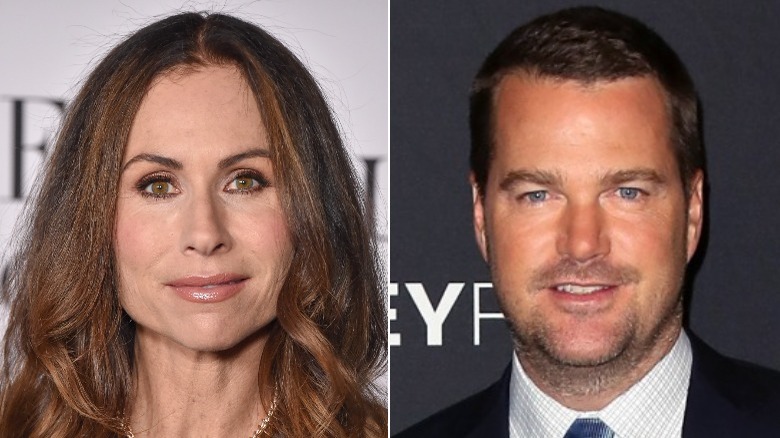 Minnie Driver and Chris O'Donnell smiling at events