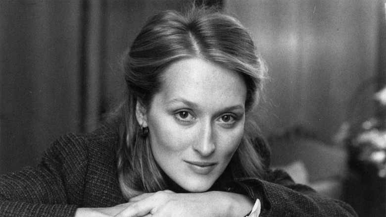 Meryl Streep posing in portrait