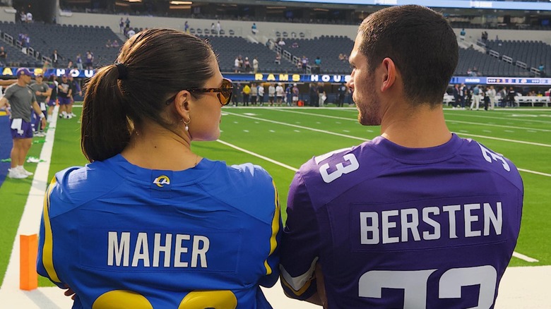 Ilona Maher and Alan Bersten at a "Thursday Night Football" game in October 2024